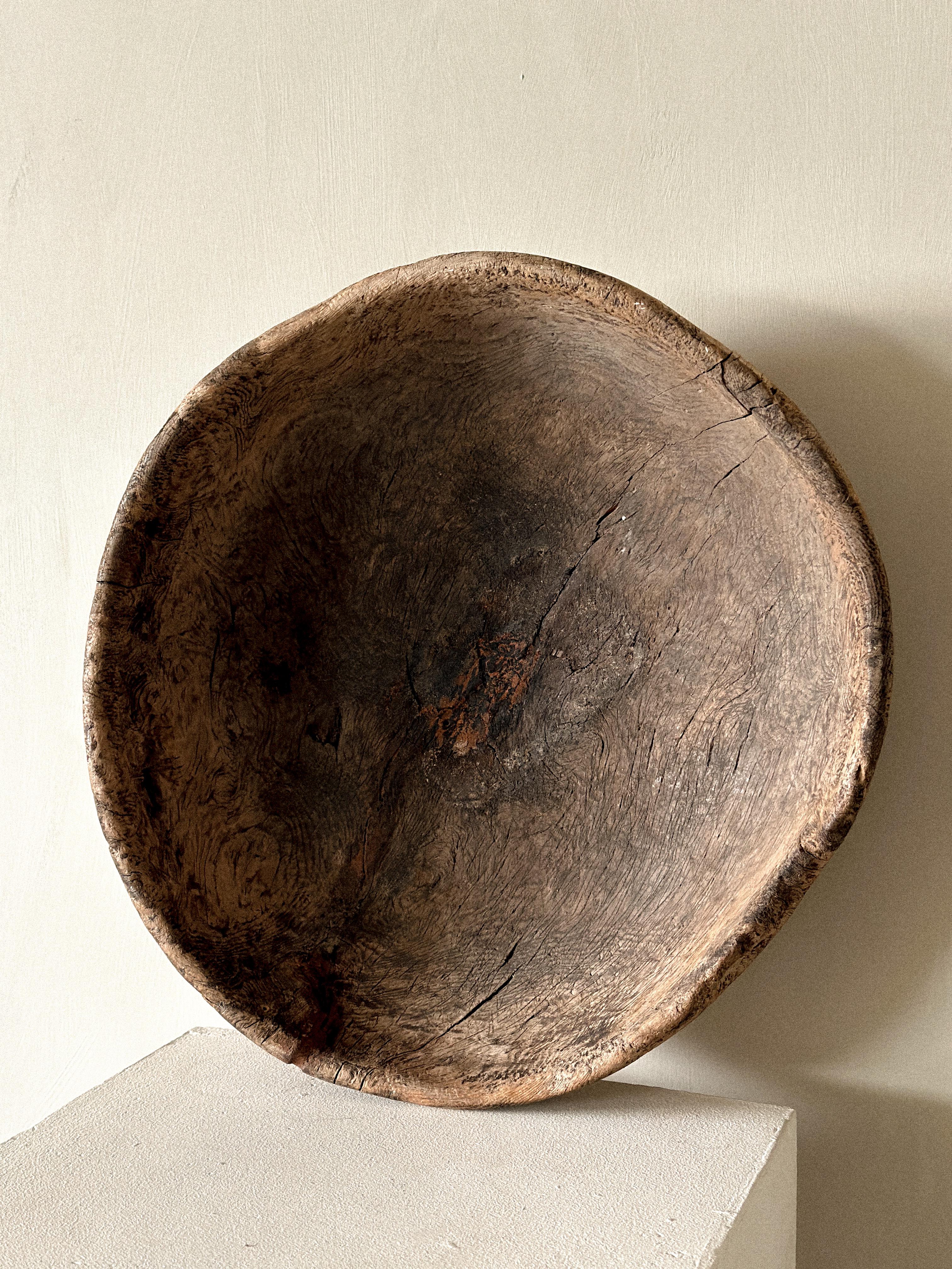 Norvégien Bol à racines antique, style Wabi Sabi, Scandinavie des années 1800 en vente