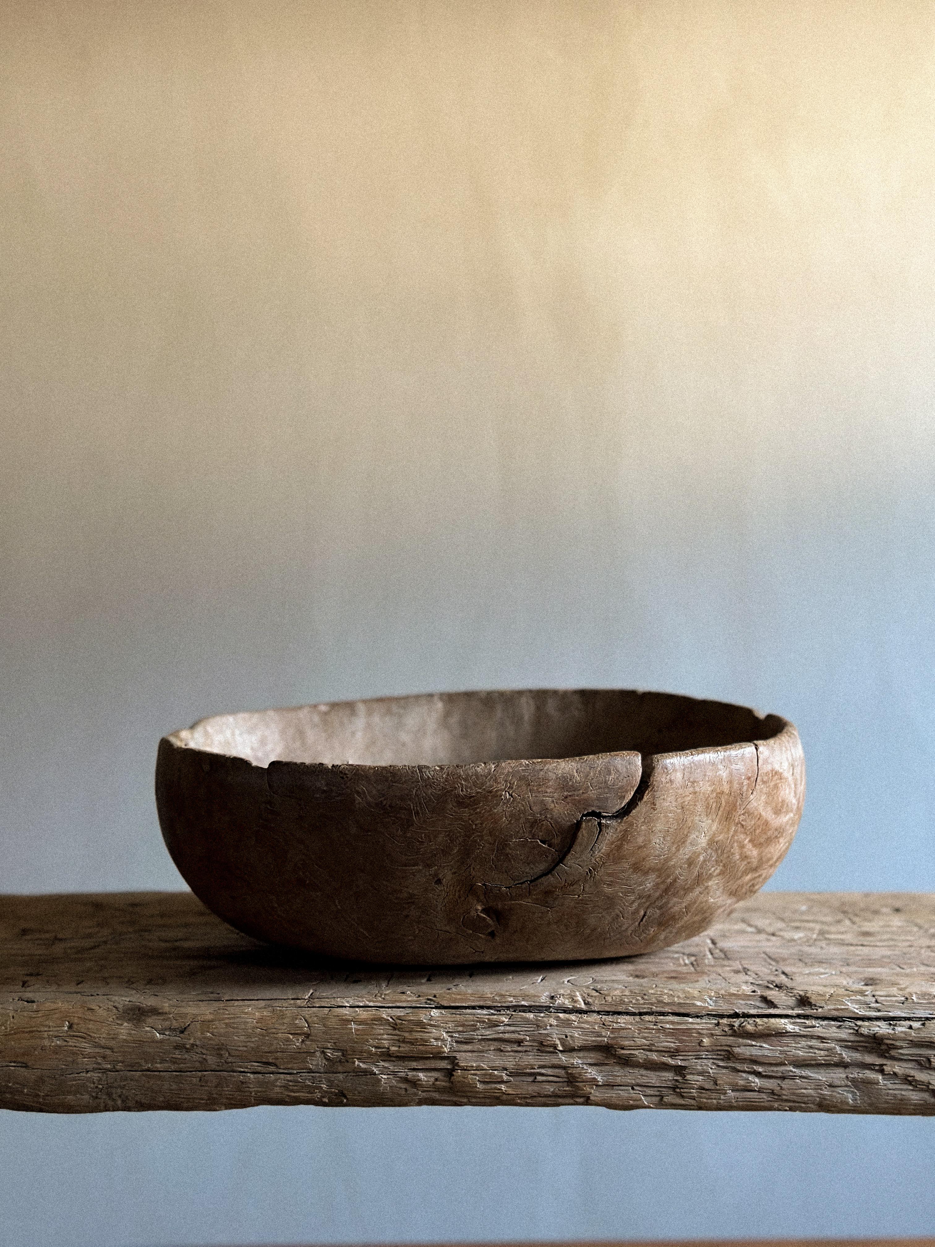 Antique Root Bowl, Wabi Sabi Style, Scandinavia 1800s 1