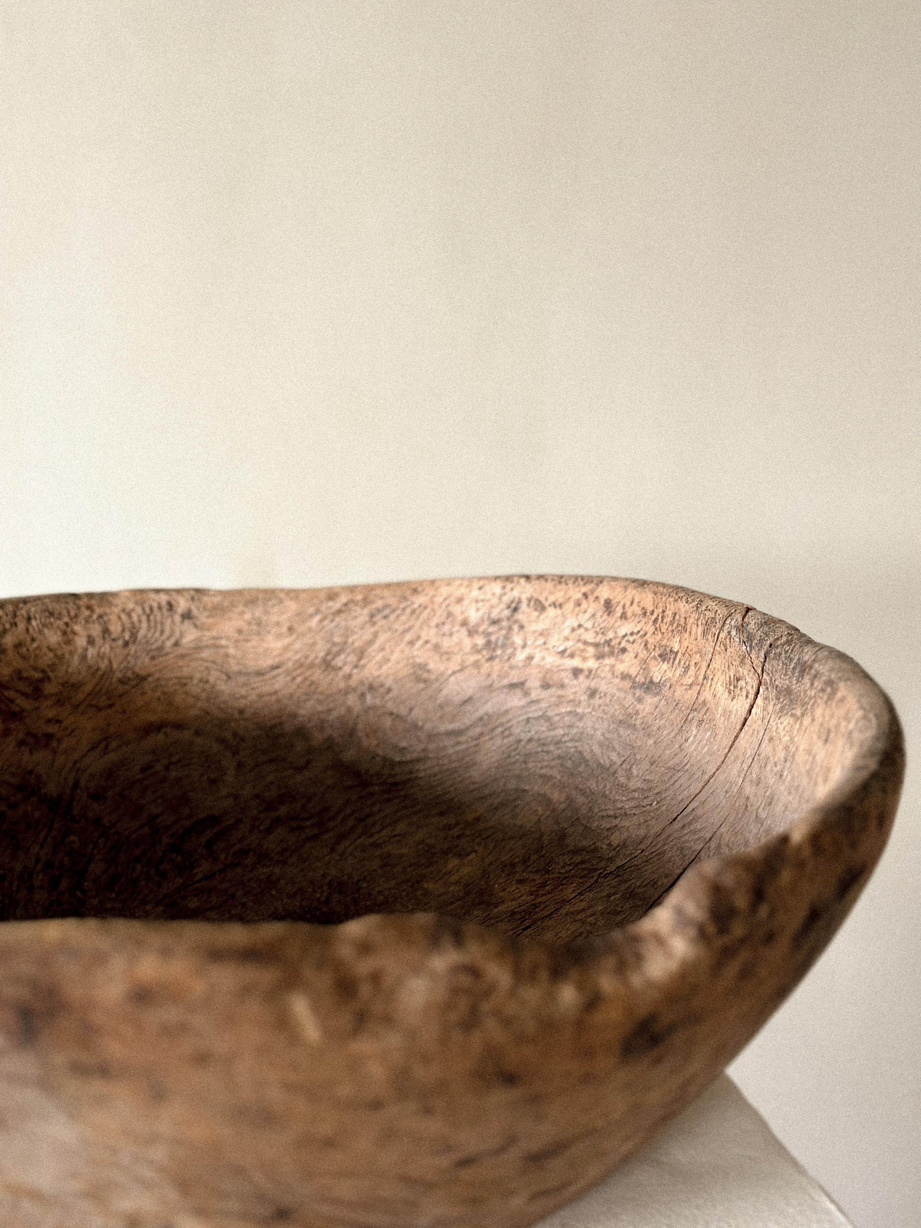 Bol à racines antique, style Wabi Sabi, Scandinavie des années 1800 en vente 1