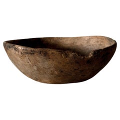Antique Root Bowl, Wabi Sabi Style, Scandinavia 1800s