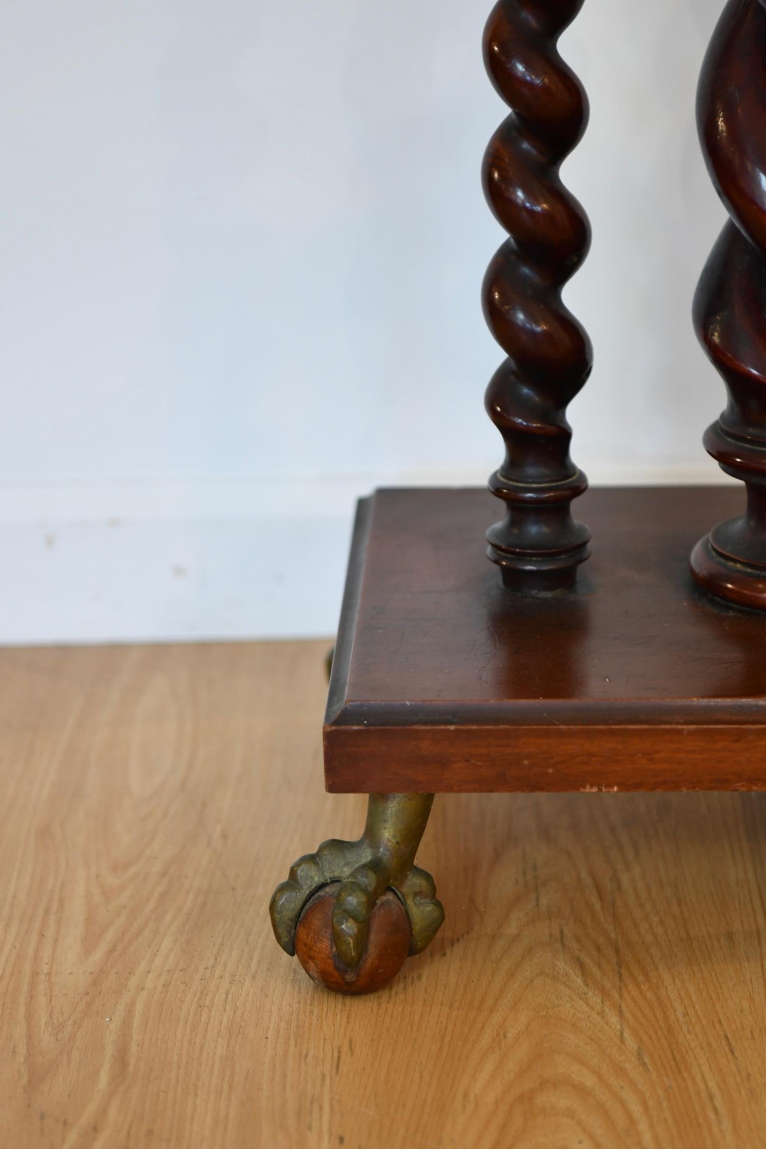 Early 20th Century Antique Rope Twist Mahogany Pedestal