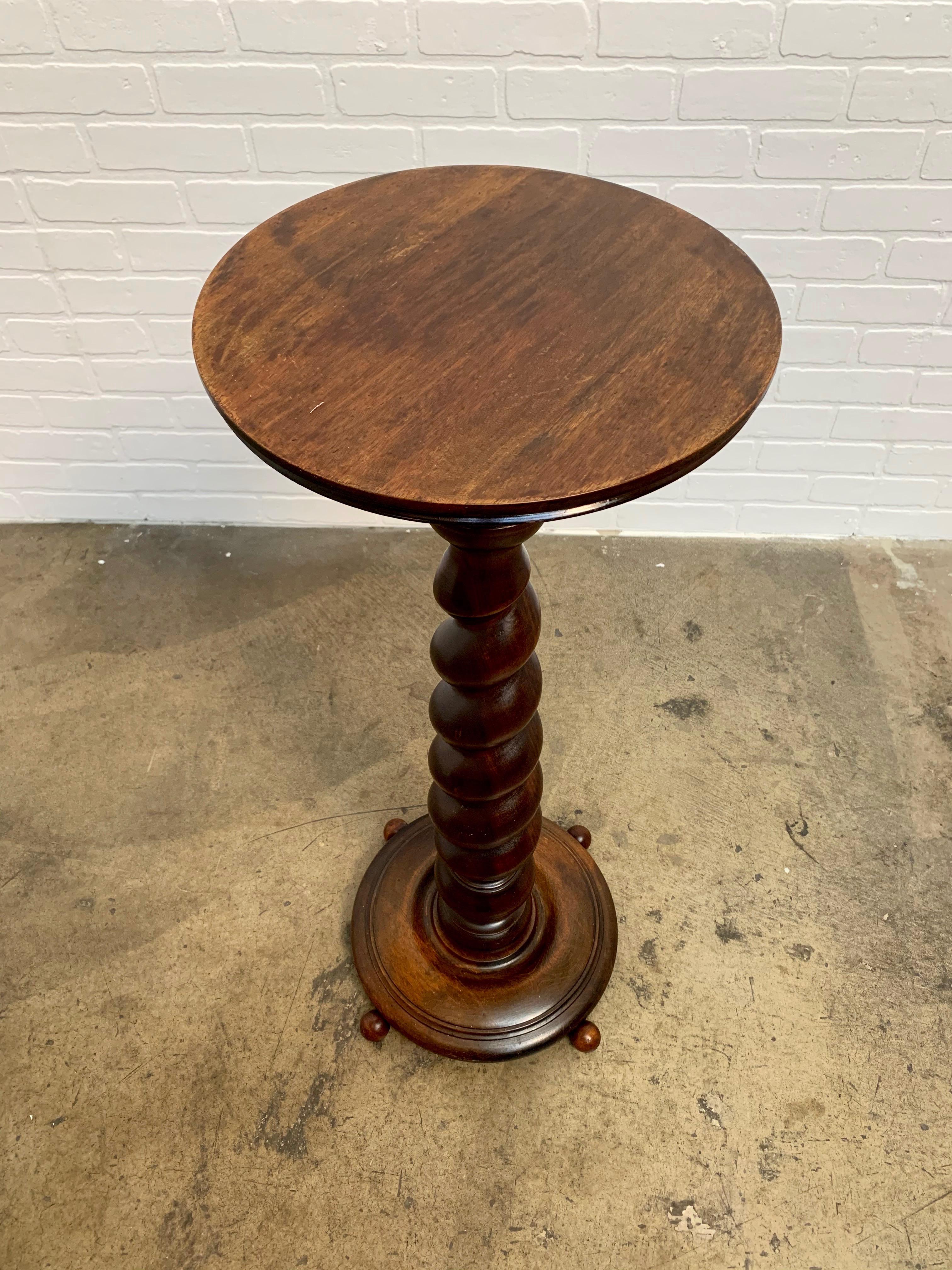 English Antique Rope Twist Pedestal