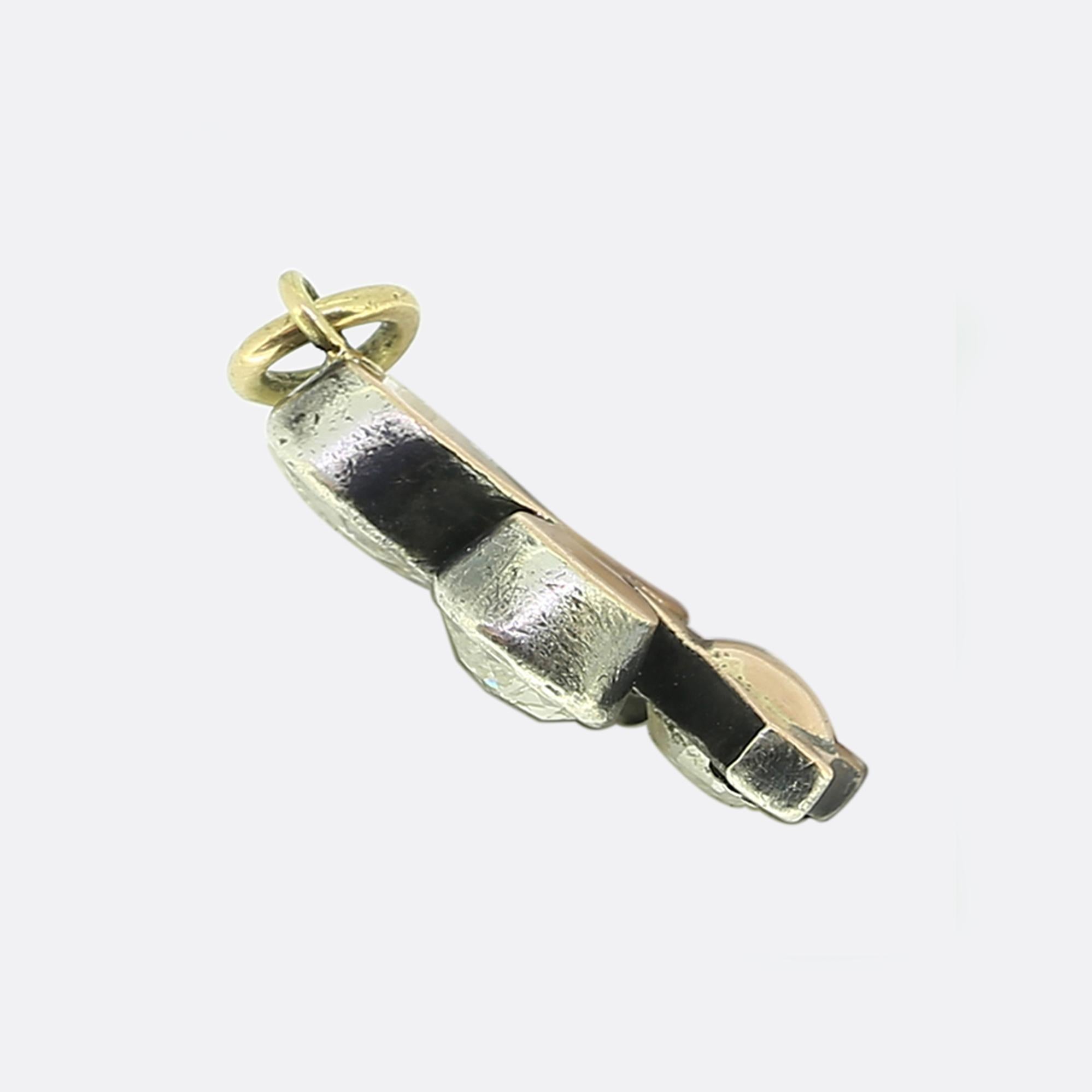 Victorian Antique Rose Cut Diamond Clover Pendant For Sale