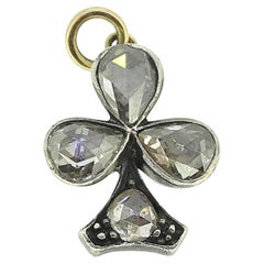 Antique Rose Cut Diamond Clover Pendant