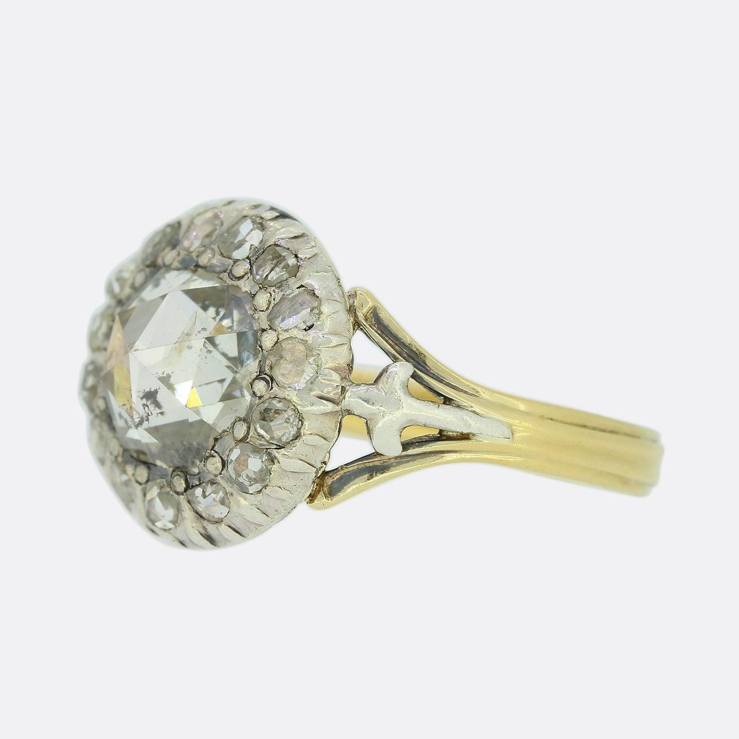 Anello antico con diamanti taglio rosa In condizioni buone in vendita a London, GB