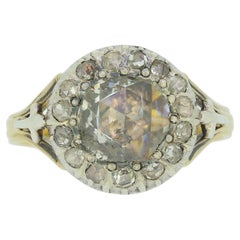 Antiker Diamant-Cluster-Ring im Rosenschliff