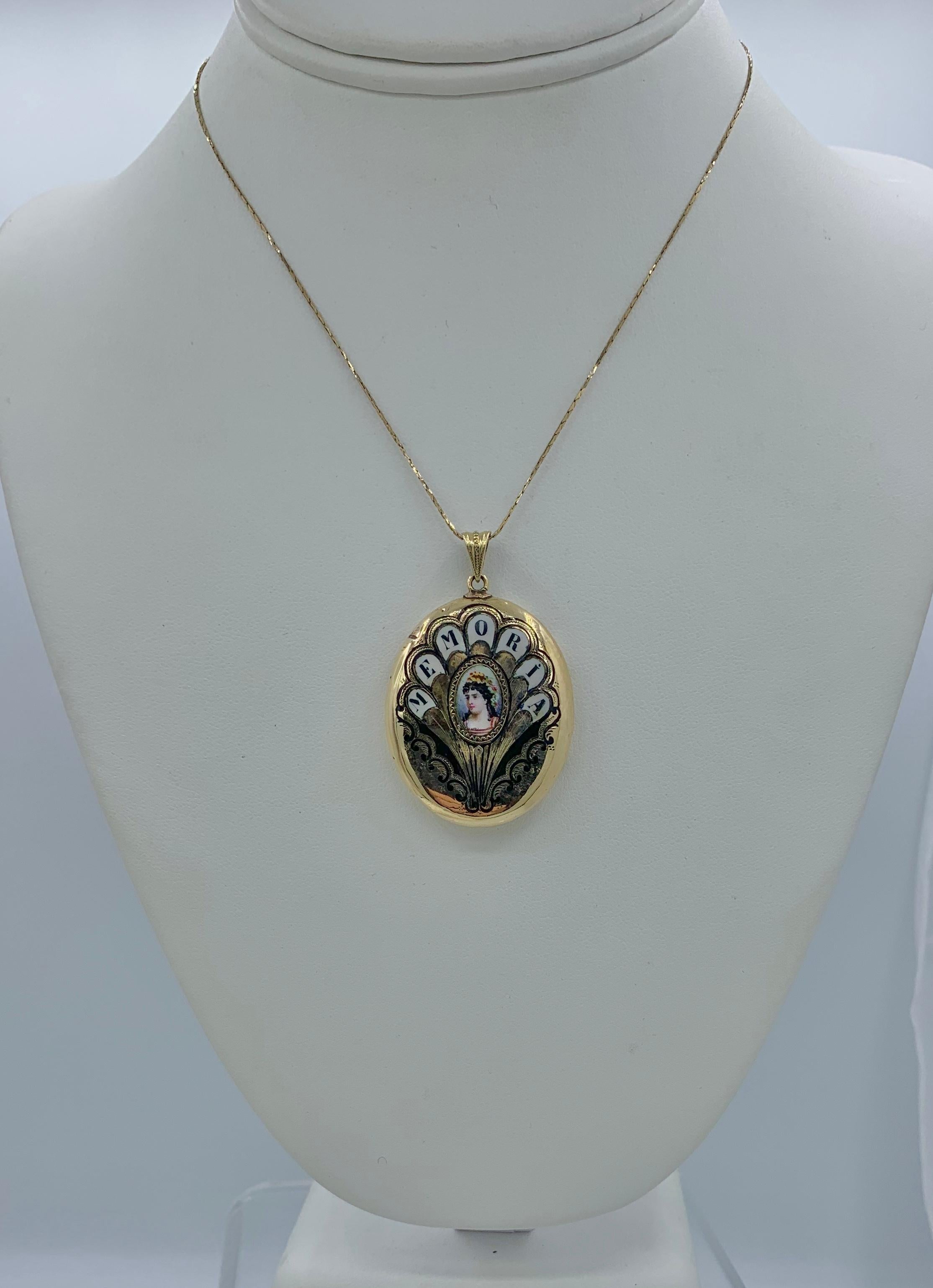 victorian portrait necklace