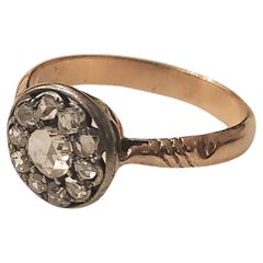 Vintage Rose Cut Diamond Gold Ring