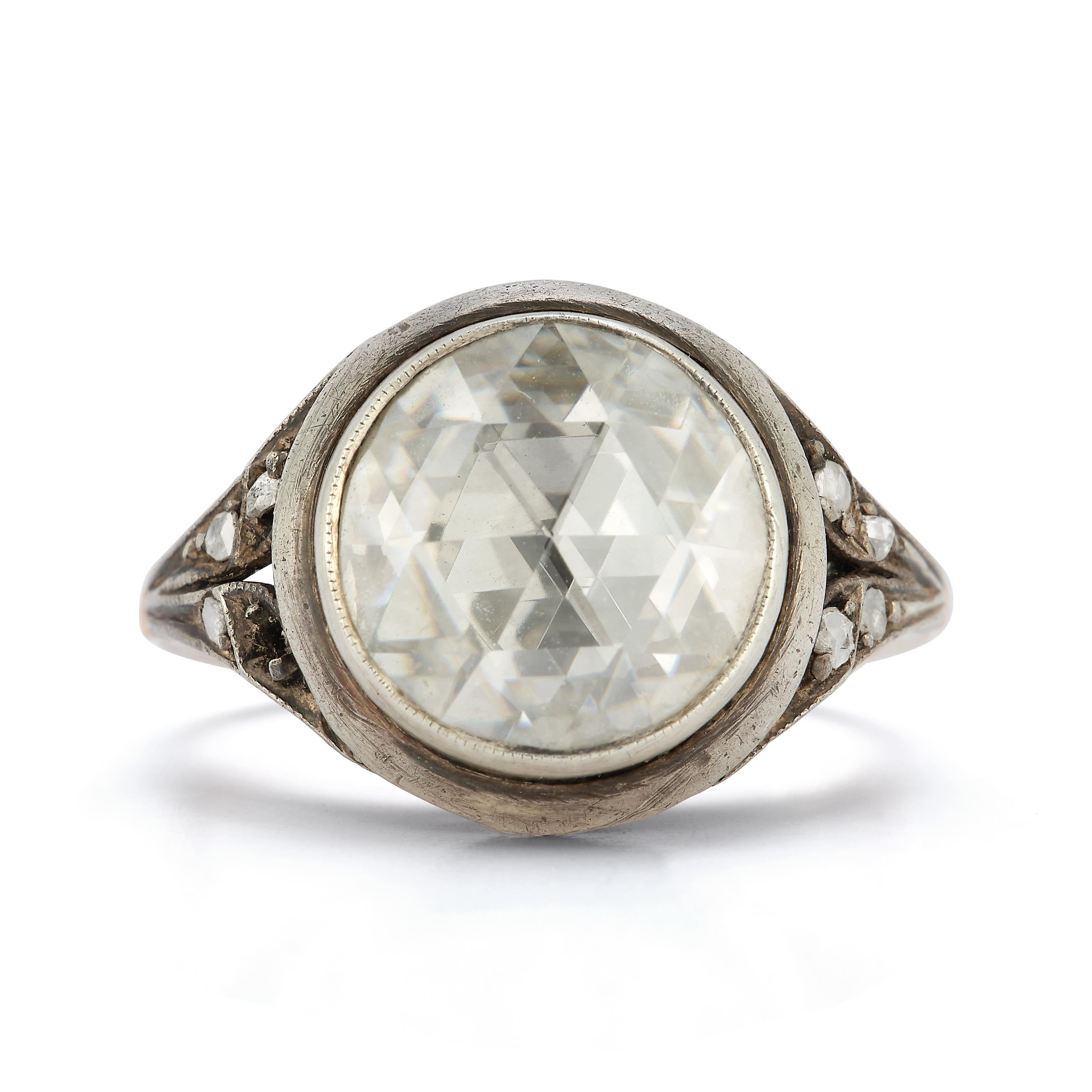 Antique Rose Cut Diamond Ring

An antique ring with a central rose-cut diamond. Made circa 1900

Ring Size: 7.25
Resizable free of charge
Metal types: 18K Gold and Silver