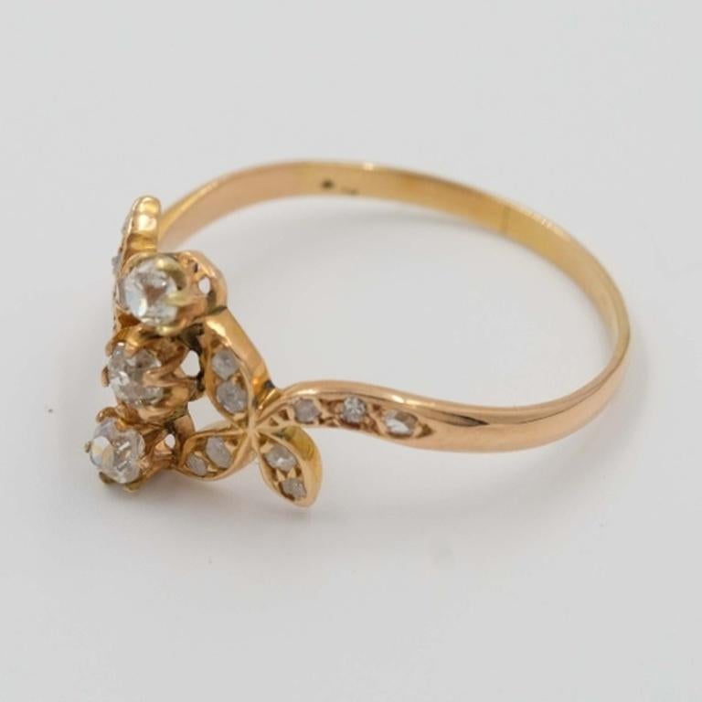 Victorian Antique Rose Cut Diamond Ring For Sale