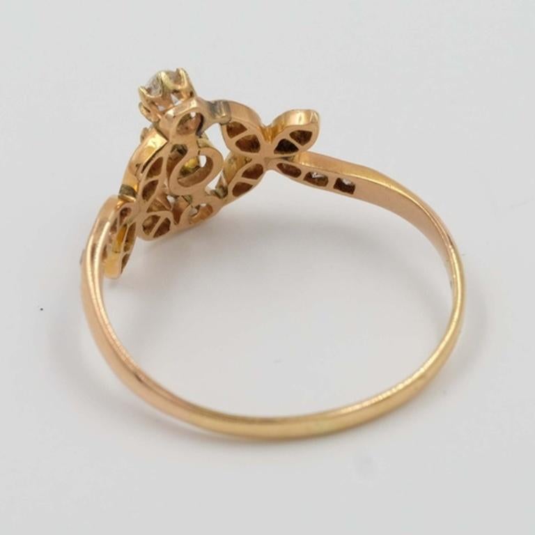 Antique Rose Cut Diamond Ring In Good Condition For Sale In Austin, TX