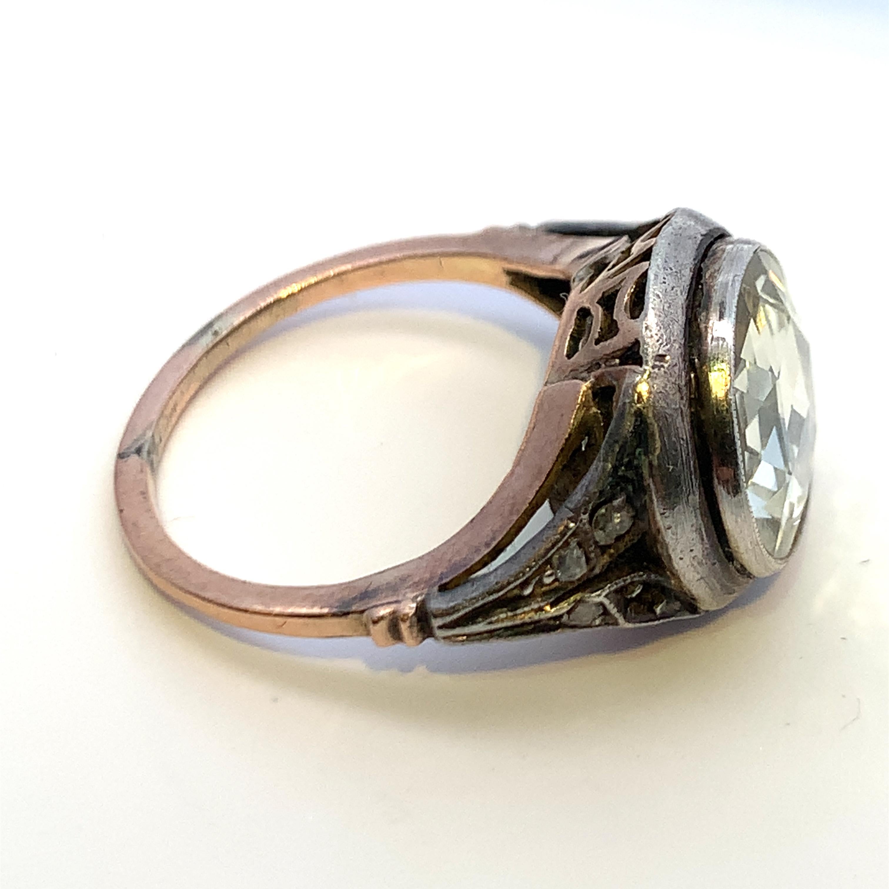 Antique Rose Cut Diamond Ring For Sale 1