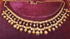 Antique diamant taillé en rose Neackles en or russe 