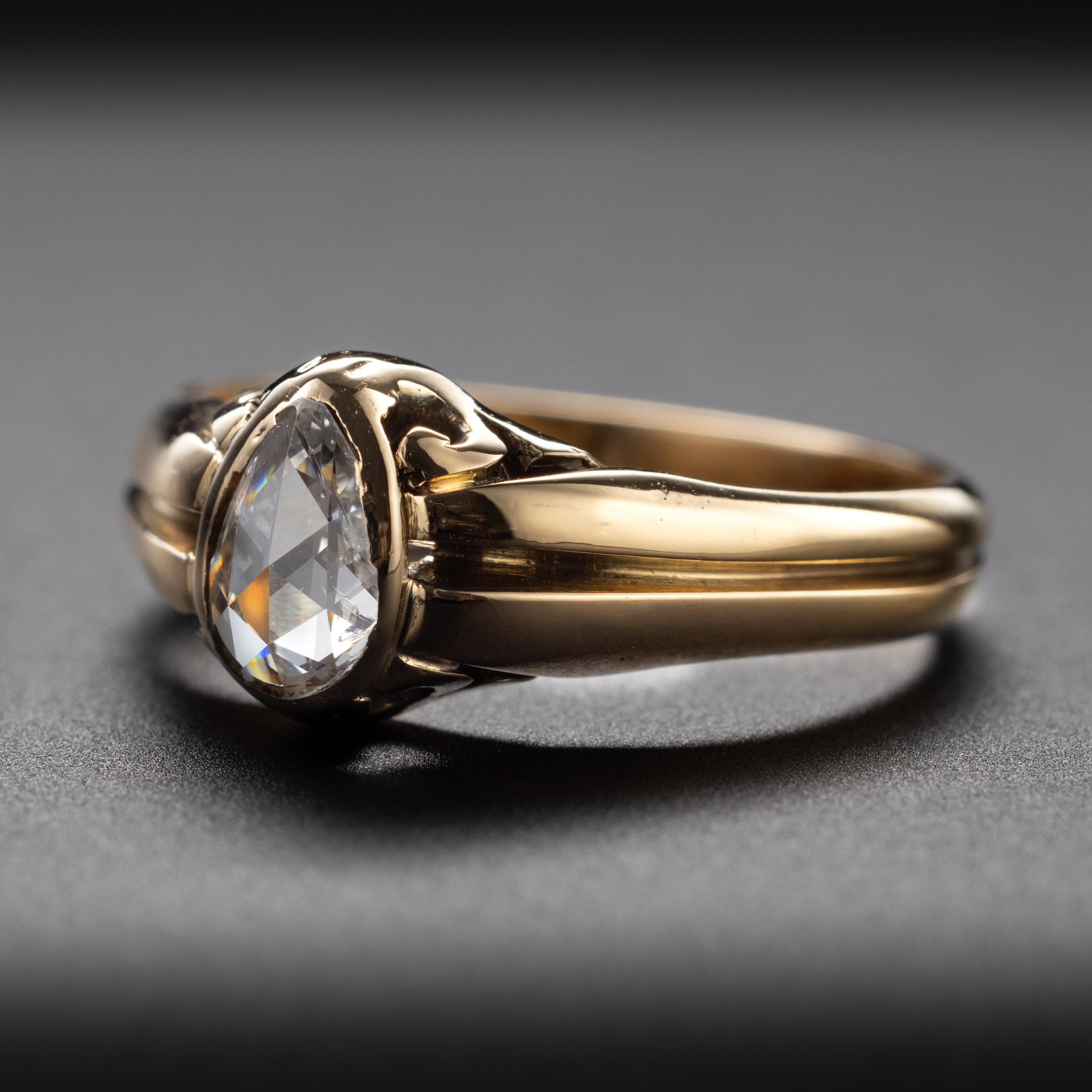 rosenschliff solitaire diamantkette