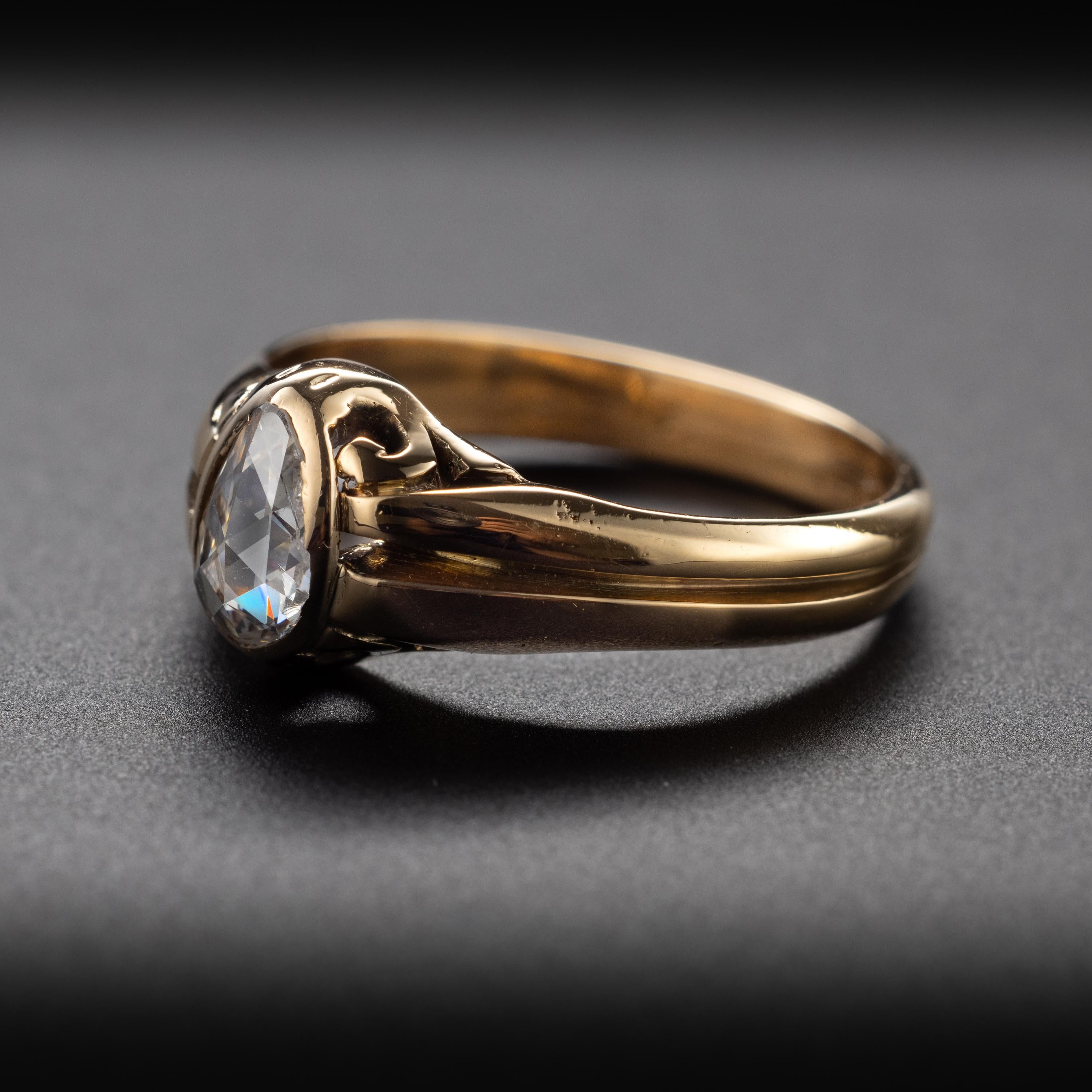 rosenschliff solitär diamantkette
