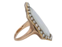 Antique Rose Diamond and Pearl Mourning Ring, circa 1770.