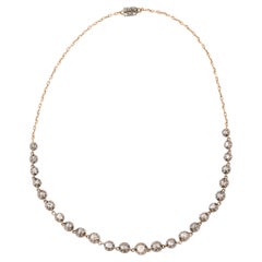 Antique Rose Diamond Demi Rivière Necklace