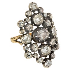 Antiker Ring mit Rosendiamant-Plakette