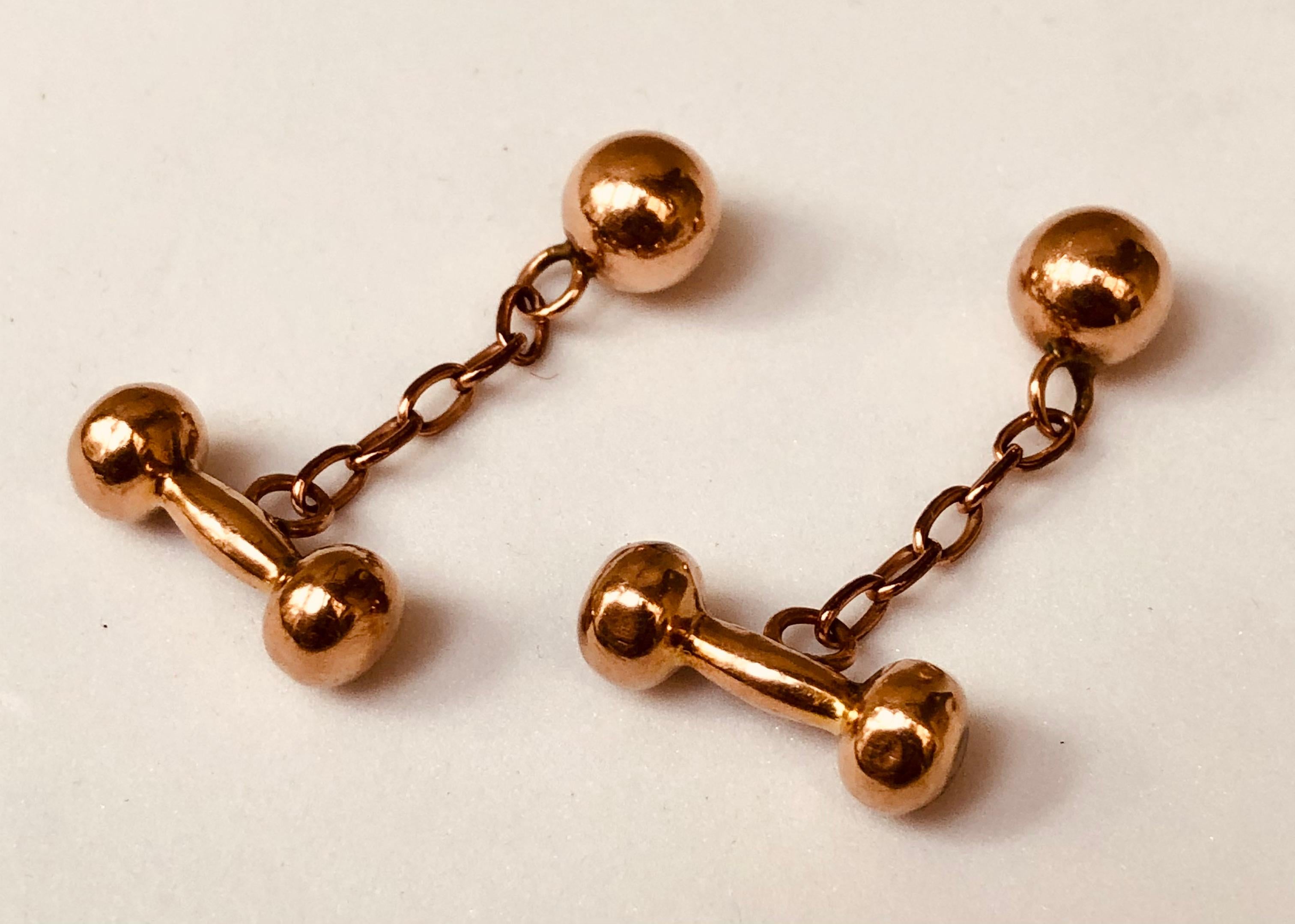 antique rose gold cufflinks