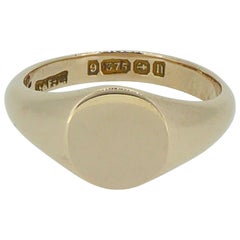 Antique Rose Gold Signet Ring, Birmingham 1912, George V