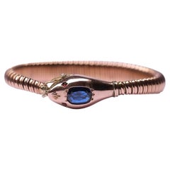 Antique rose gold Snake Bracelet semirigid tubogas