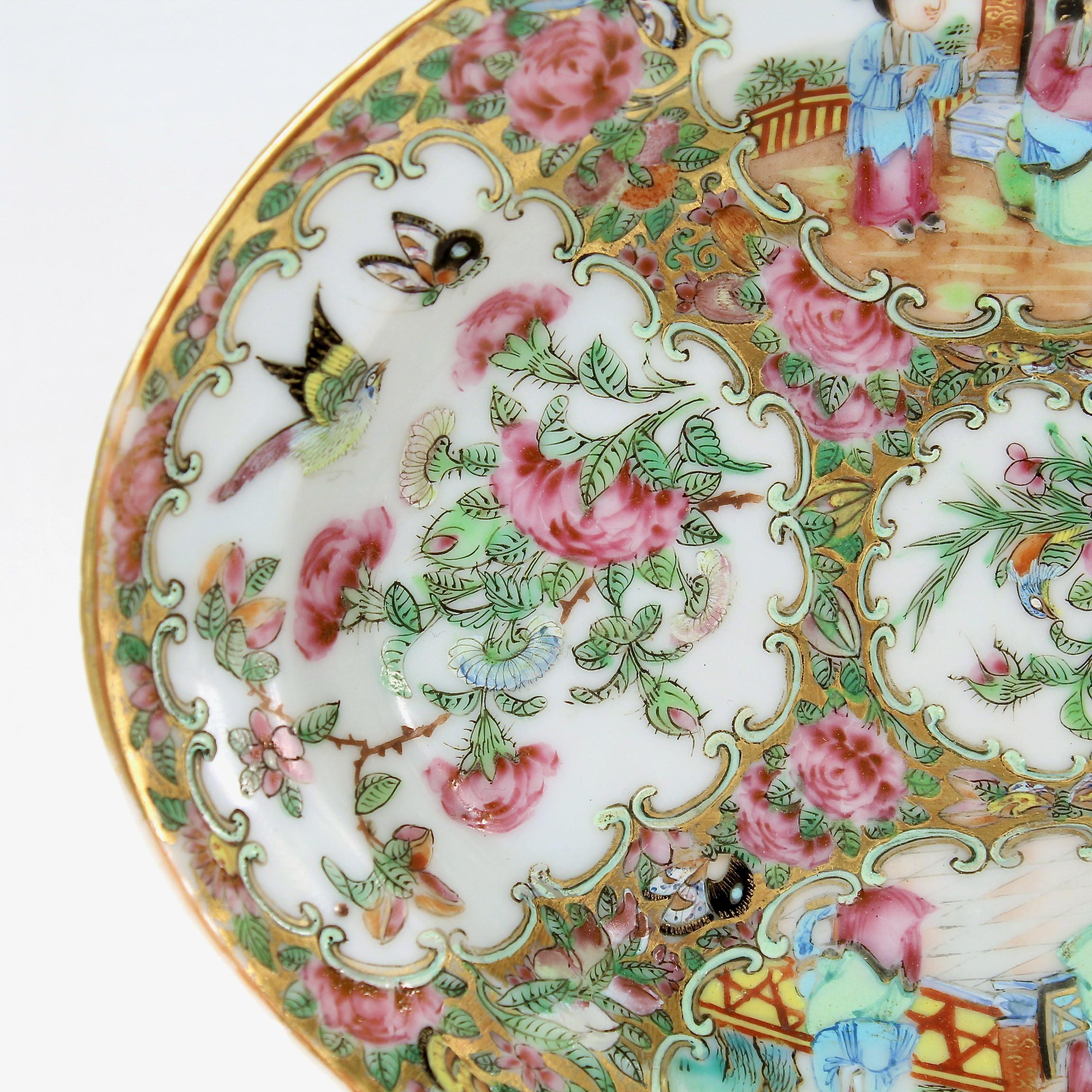 Antique Rose Medallion Chinese Export Porcelain Platter or Tray 2