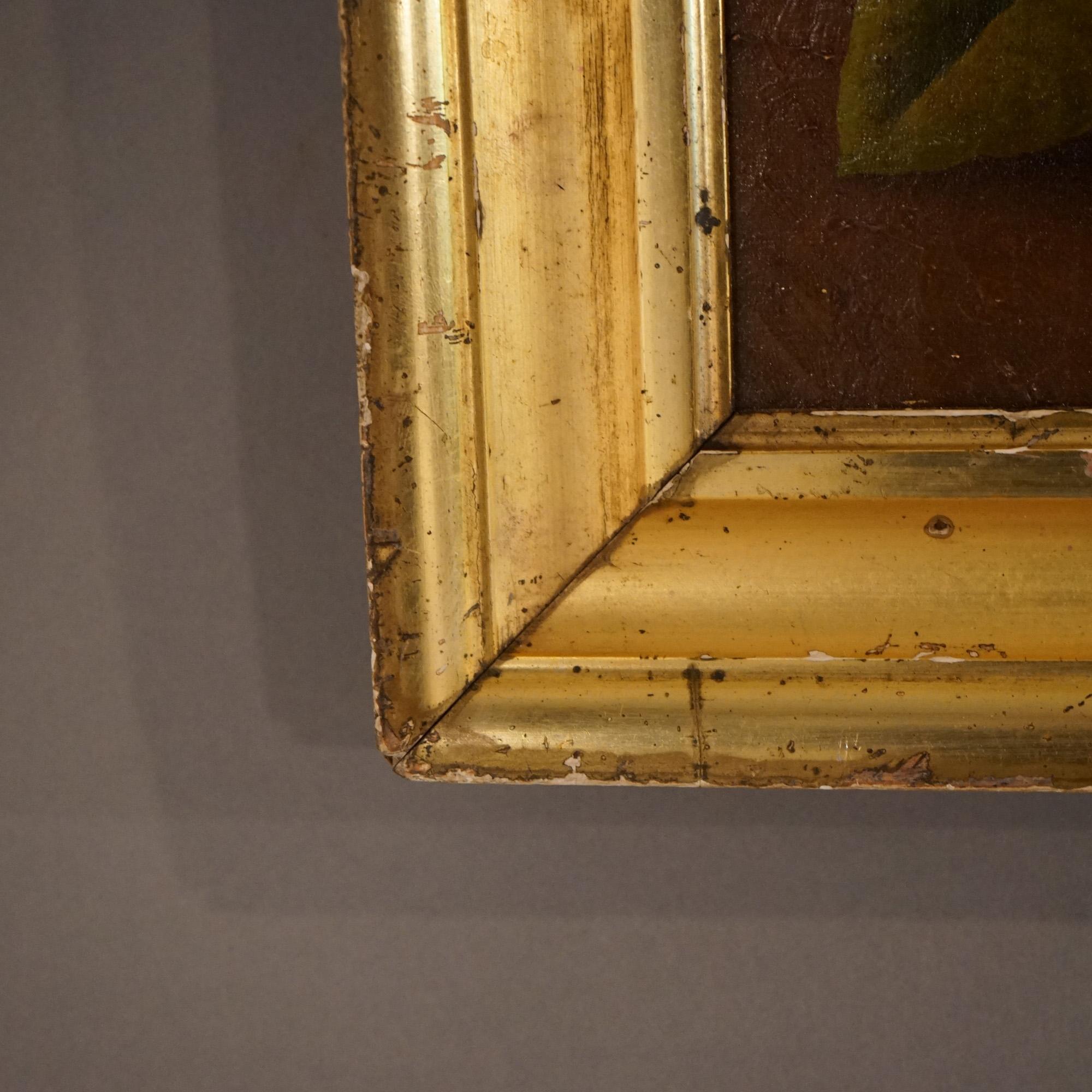 Antikes Volkskunst-Obststillleben der Rosen-Schule, Öl 0n, Leinwand, Gemälde C1830 im Angebot 5