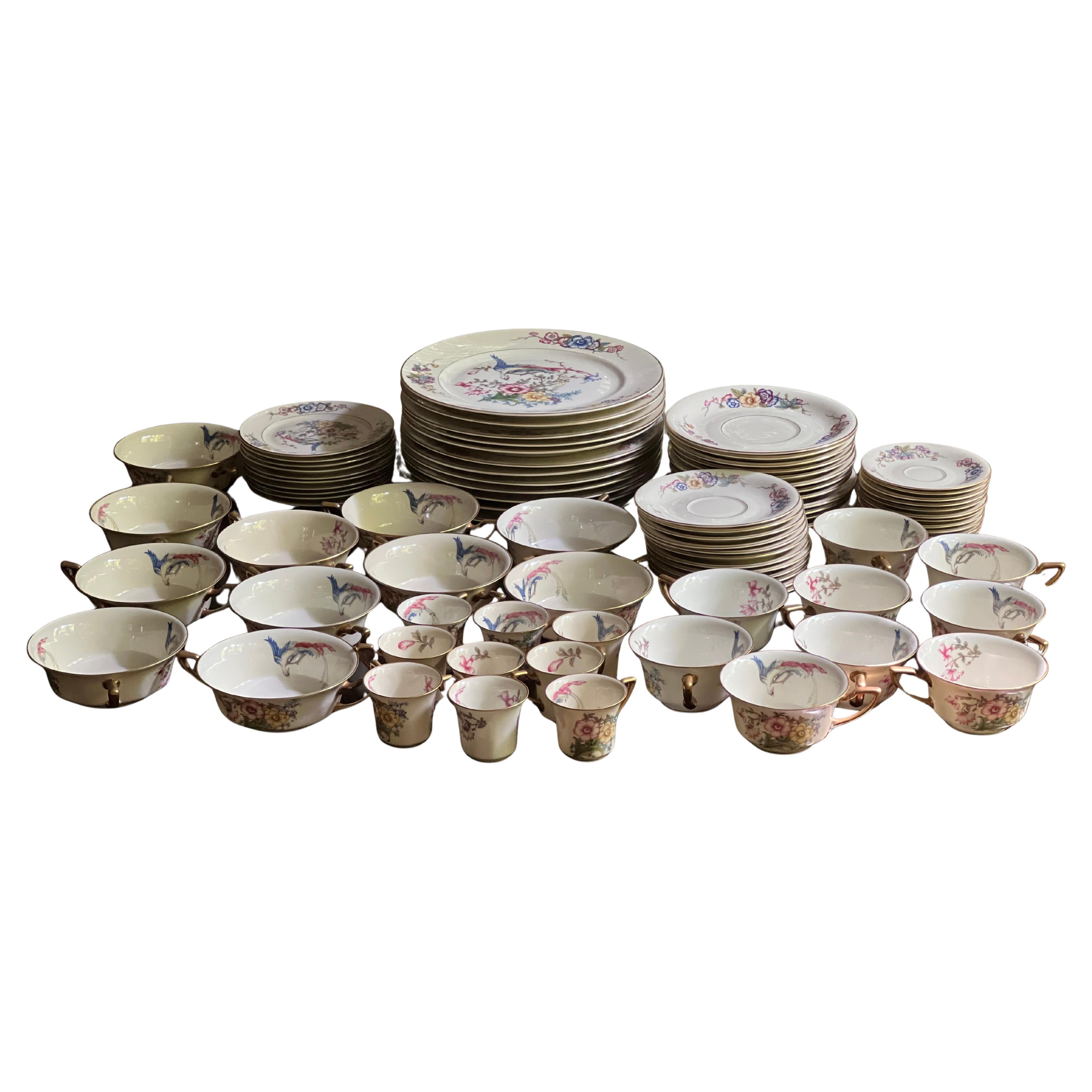 Juego antiguo de porcelana fina Rosenthal Ivory Bavaria Phoenix- 87 piezas en venta