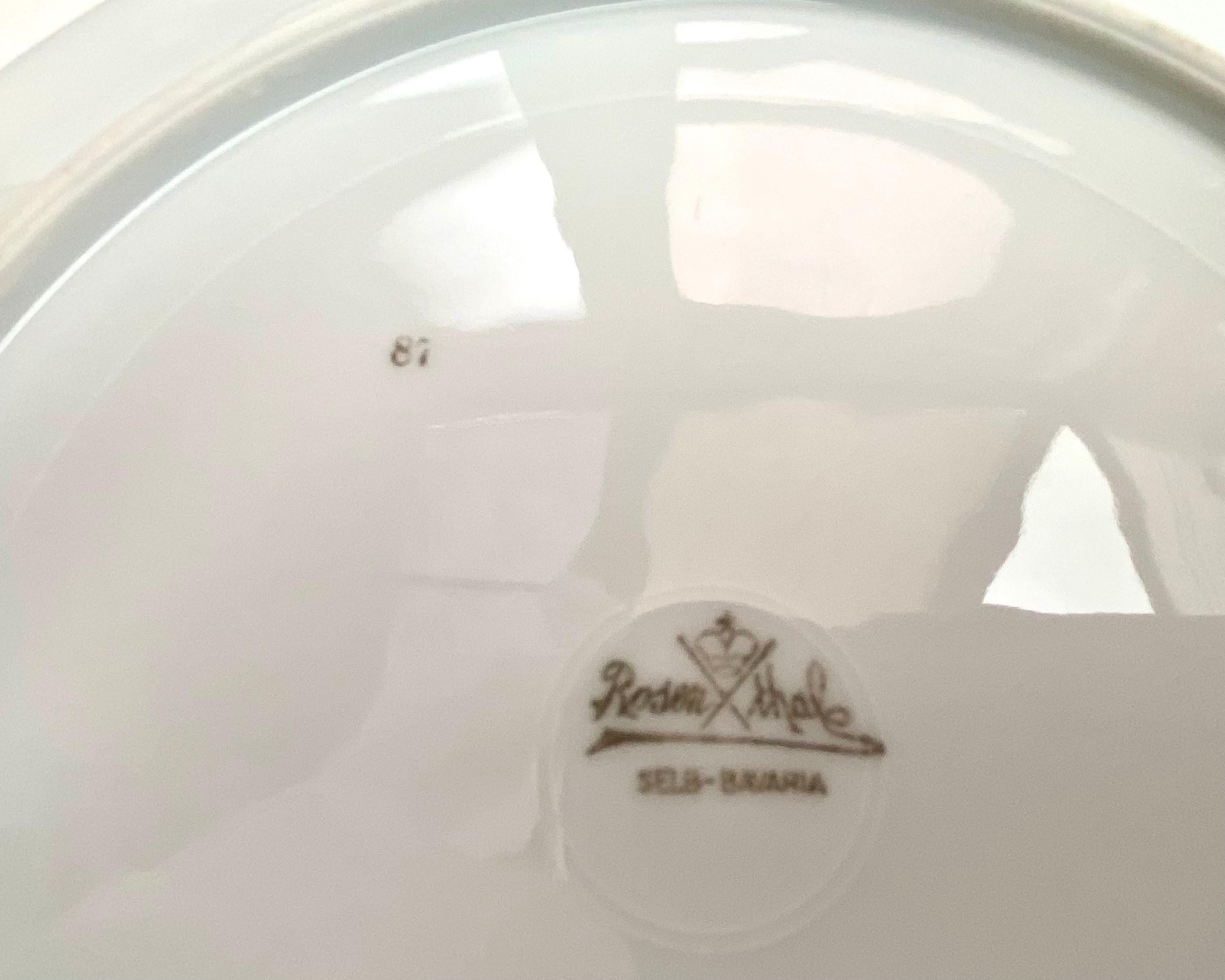 Antique Rosenthal Plates, Germany, Set 3  Porcelain Dinner Plates For Sale 1