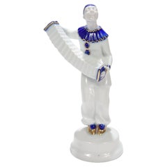 Figurilla antigua de porcelana Rosenthal Pierrot Payaso nº 436 de A. Caasmann