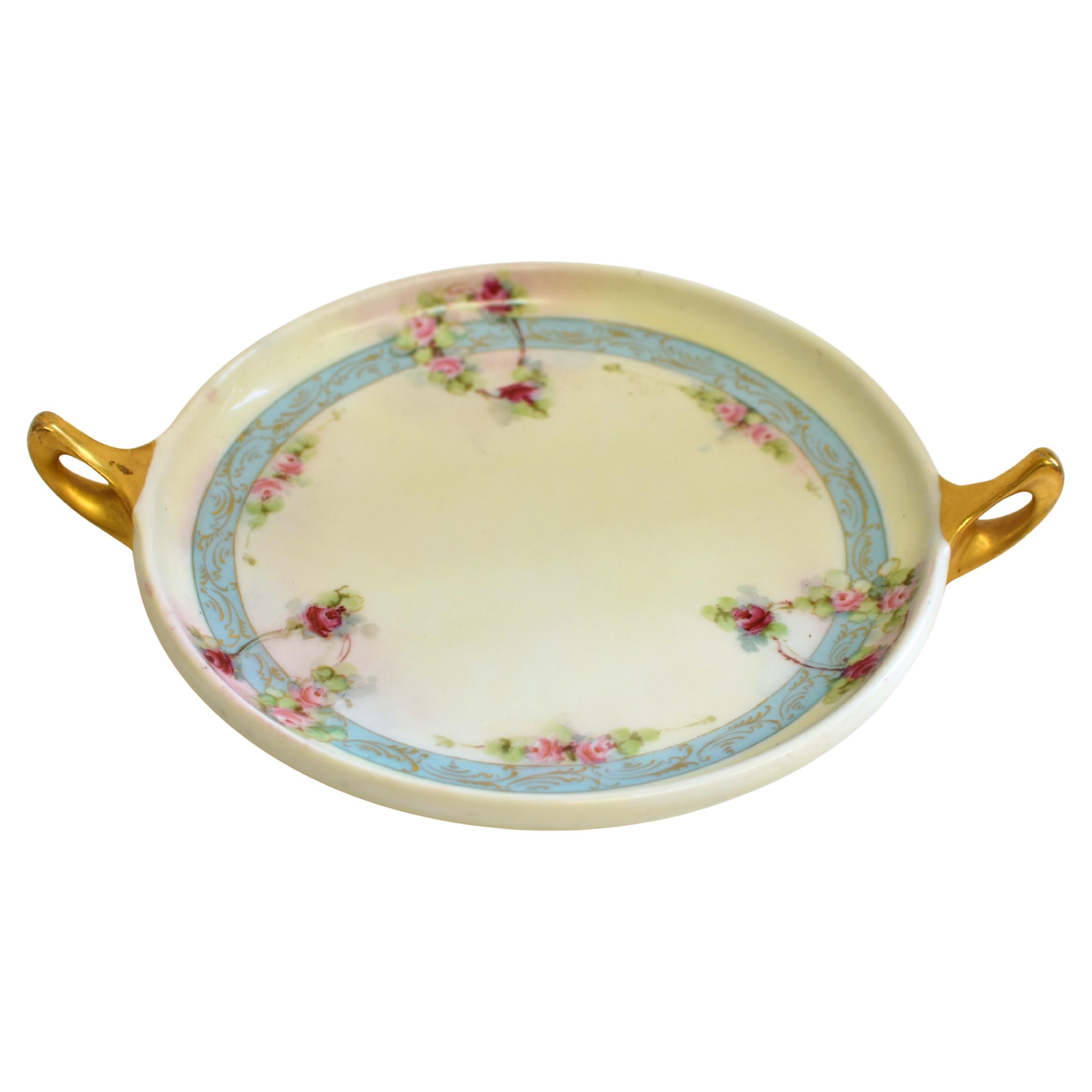 Antiker Rosenthal flacher Teller Bavaria Donatello Rose