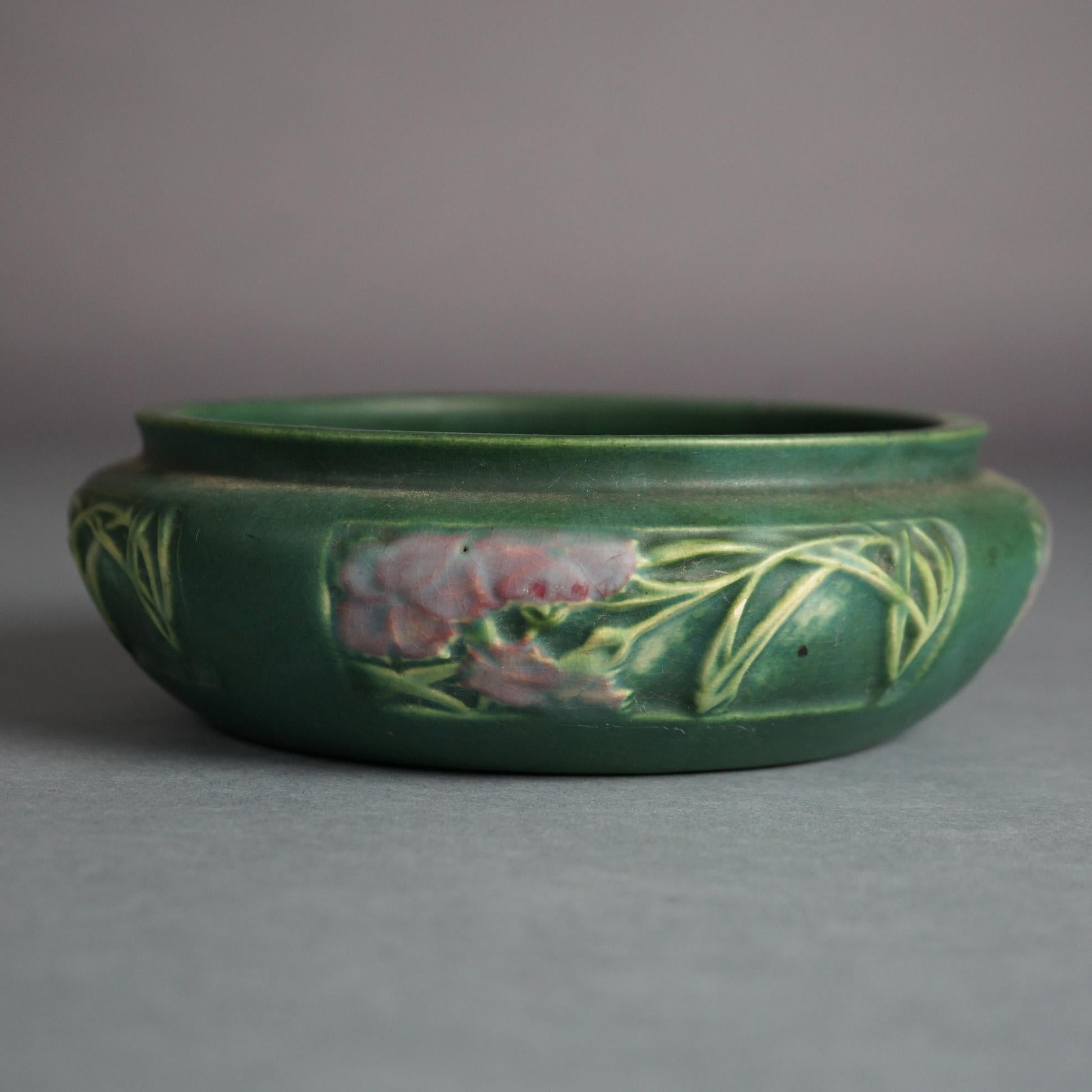 Antique Roseville Art Pottery Bowl with Rosecraft Pattern c1915

Measures - 2.5