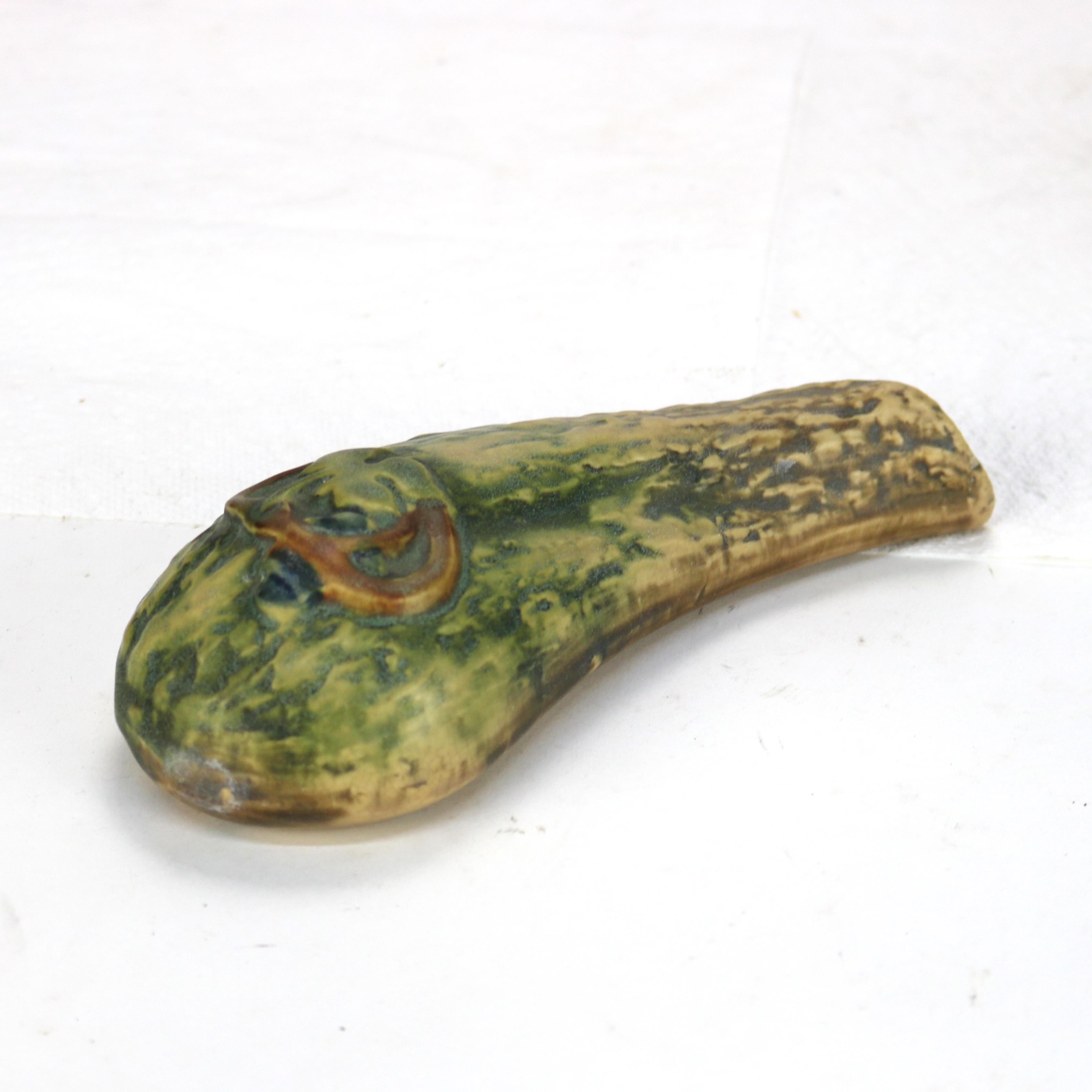 Antico Roseville Art Pottery Greene & Greene Brown Vaso e Tasca da muro 2