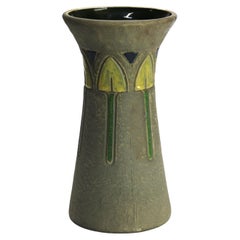 Antique Roseville Art Pottery Vase with Mostique Pattern C1930