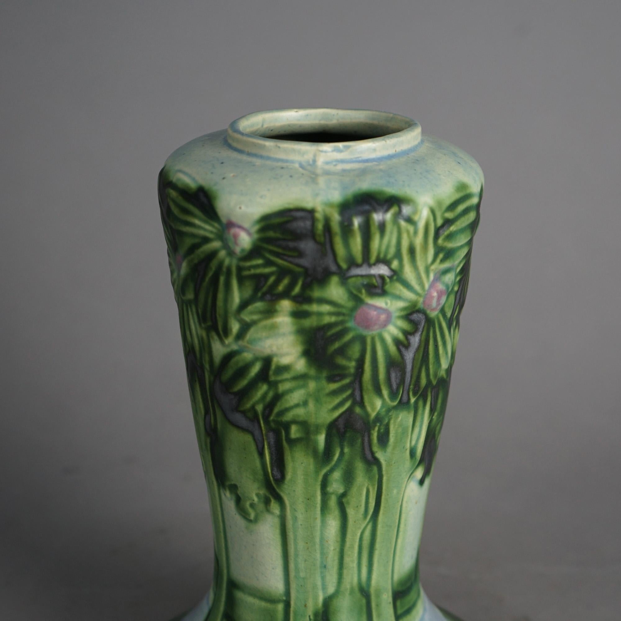 20th Century Antique Roseville Art Pottery Vista Vase Circa 1920