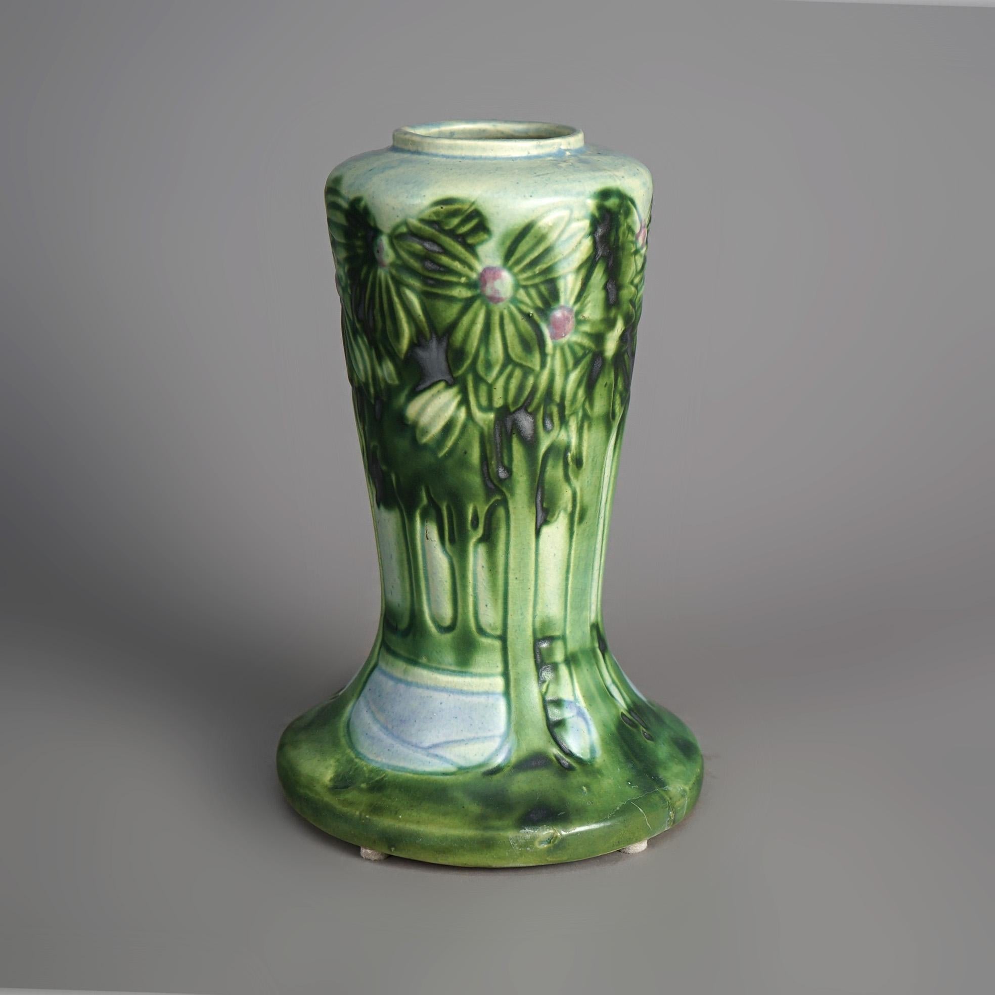 Antique Roseville Art Pottery Vista Vase Circa 1920 1