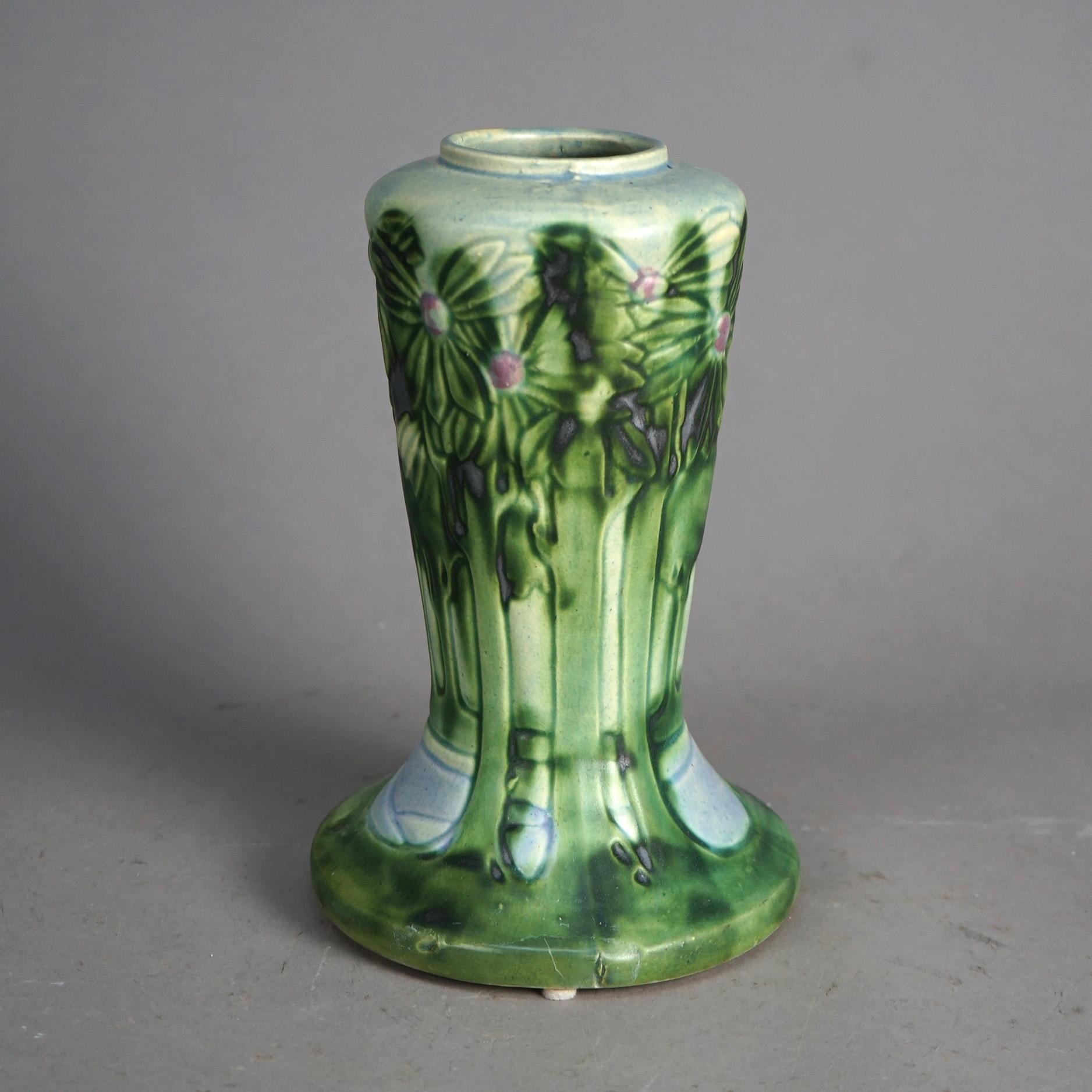 Antique Roseville Art Pottery Vista Vase Circa 1920 2