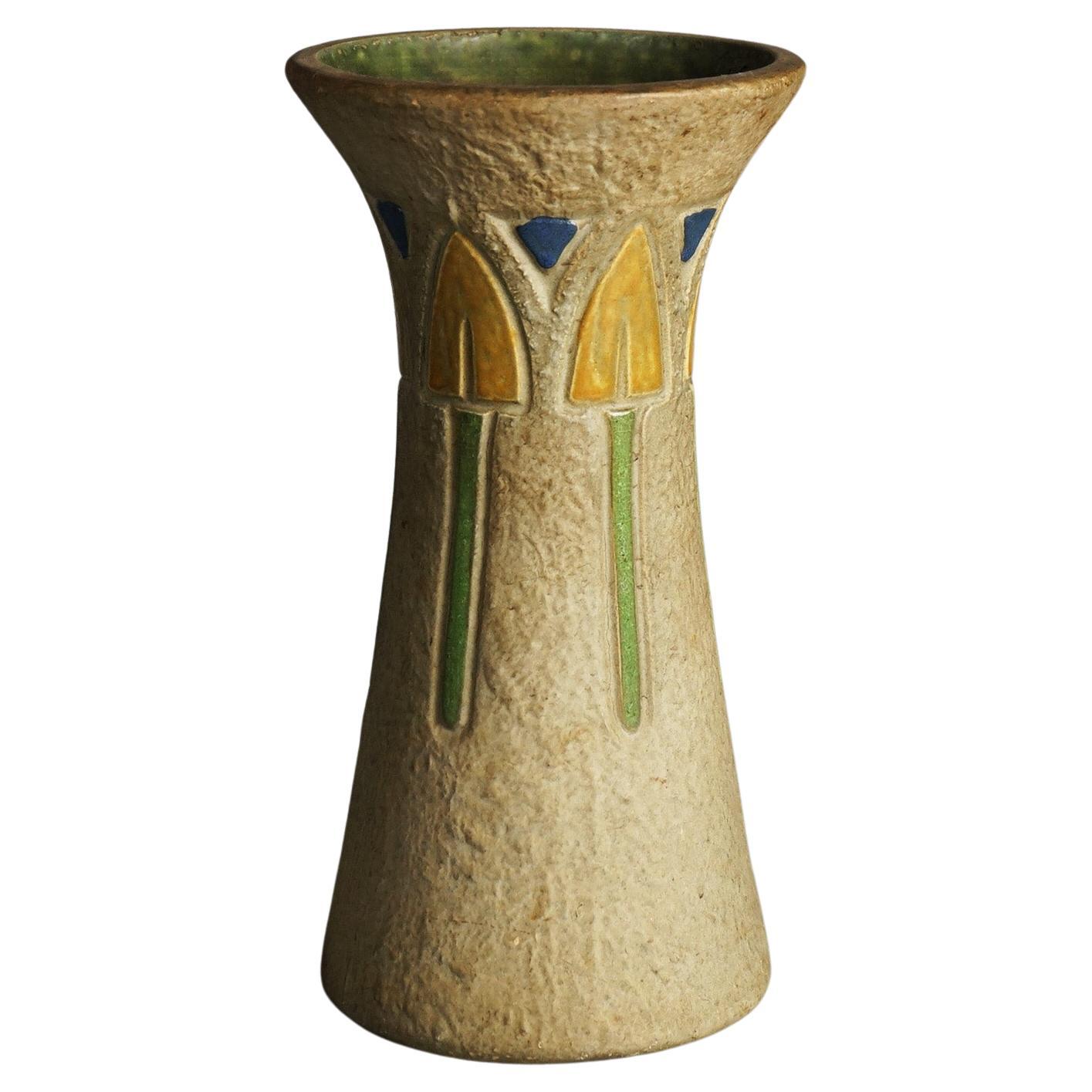 Antique Roseville Arts & Crafts Pottery Vase, Mystique, C1916