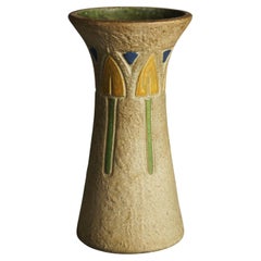 Antike Roseville Arts & Crafts-Keramikvase, Mystique, um 1916