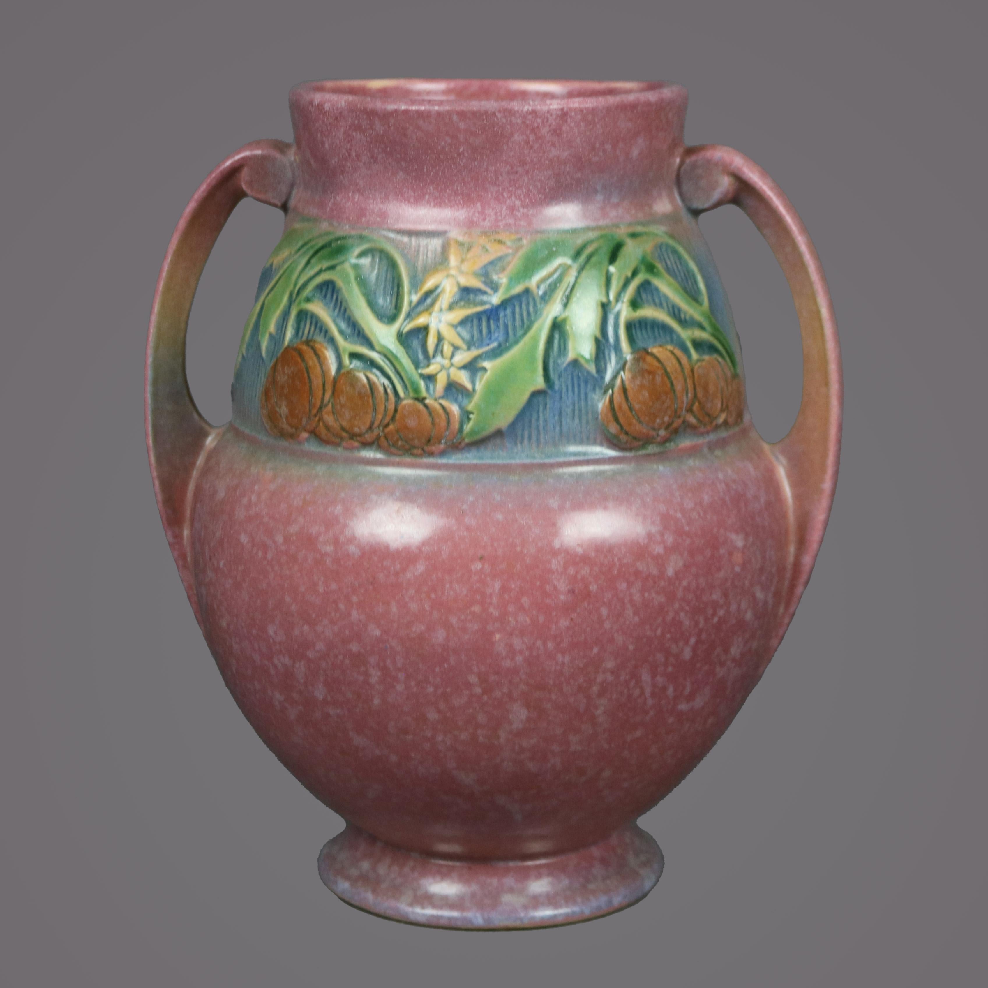 Antique Roseville Baneda Art Pottery Vase, circa 1930 2