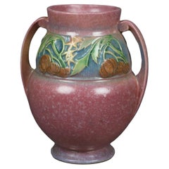 Antike Roseville Baneda-Kunstkeramik-Vase, um 1930