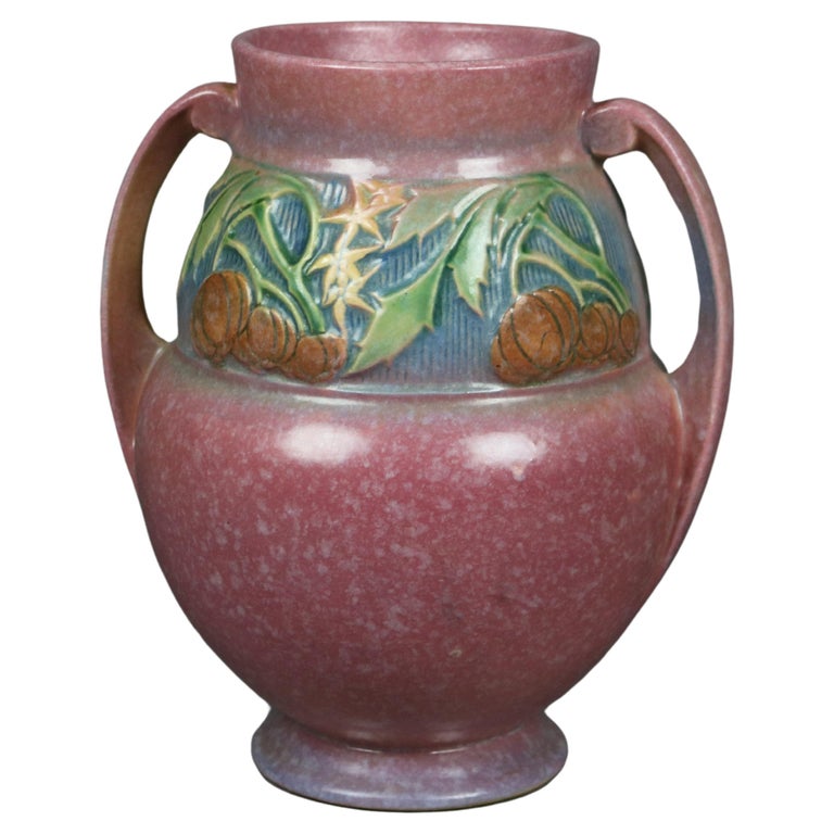 Antique Roseville Baneda Art Pottery Vase Circa 1930 For Sale at 1stDibs