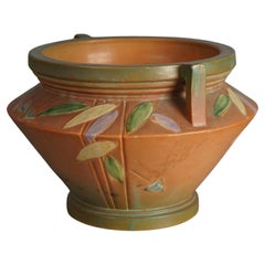 Antique Roseville Double Handled Art Pottery Jardiniere, Futura Pattern C1920