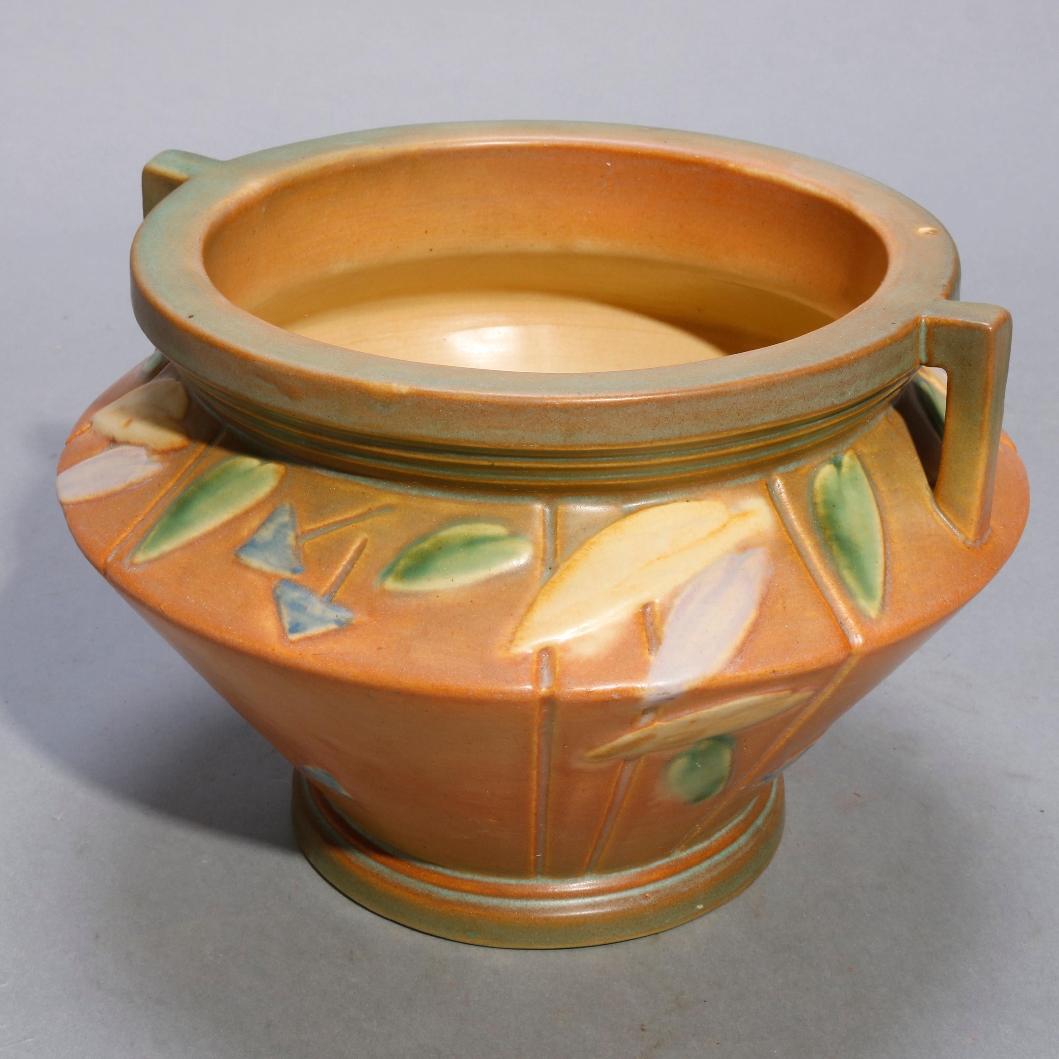 American Antique Roseville Futura Art Pottery Stylized Urn Jardinière, circa 1930