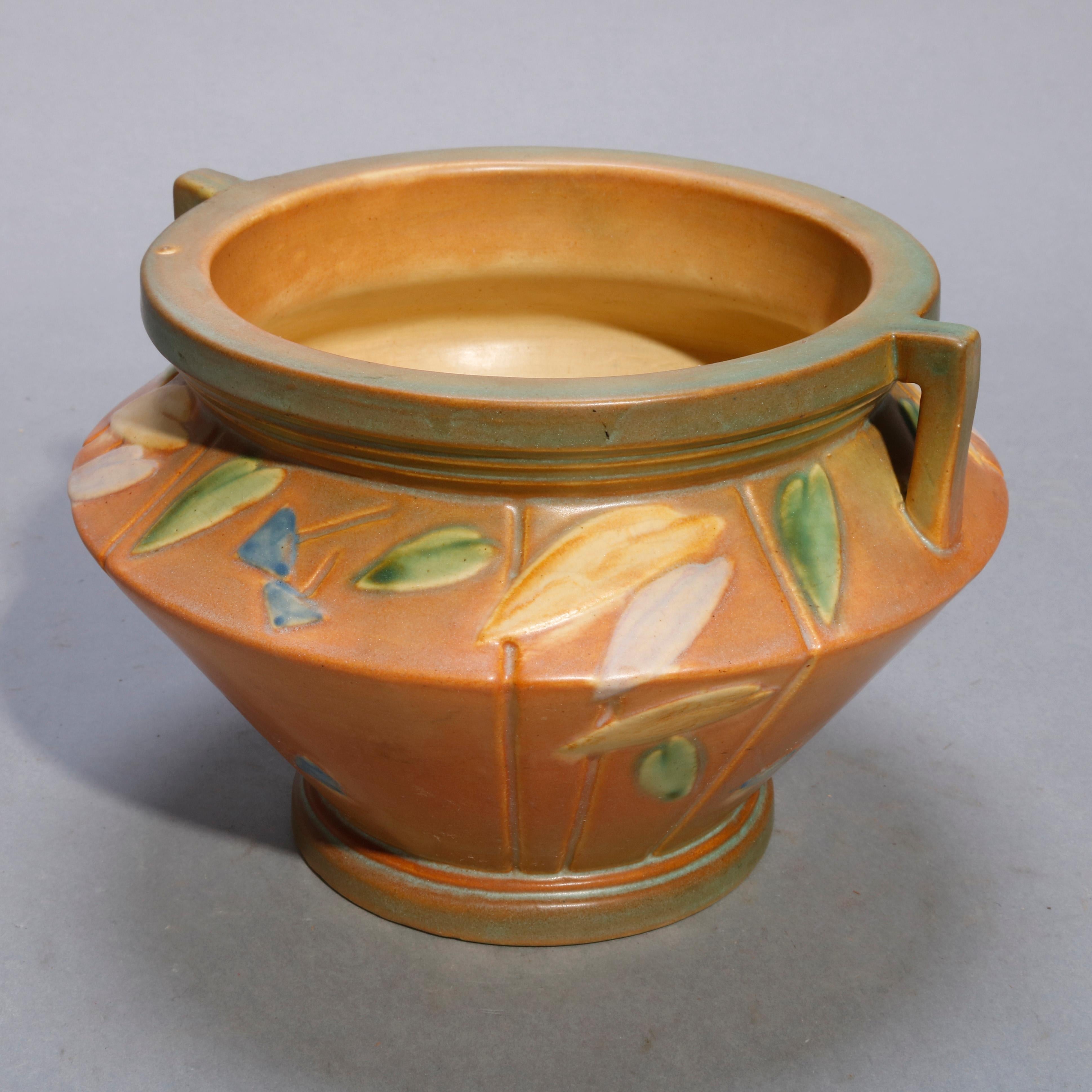 Antique Roseville Futura Art Pottery Stylized Urn Jardinière, circa 1930 In Good Condition In Big Flats, NY
