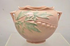 Antique Roseville Gardenia Bleeding Heart Pink 651-8" Jardiniere Planter Pot