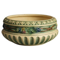 Antique Roseville Pottery Bowl With Corinthian Pattern C1923