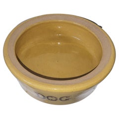 Antique Roseville Stoneware Dog Bowl