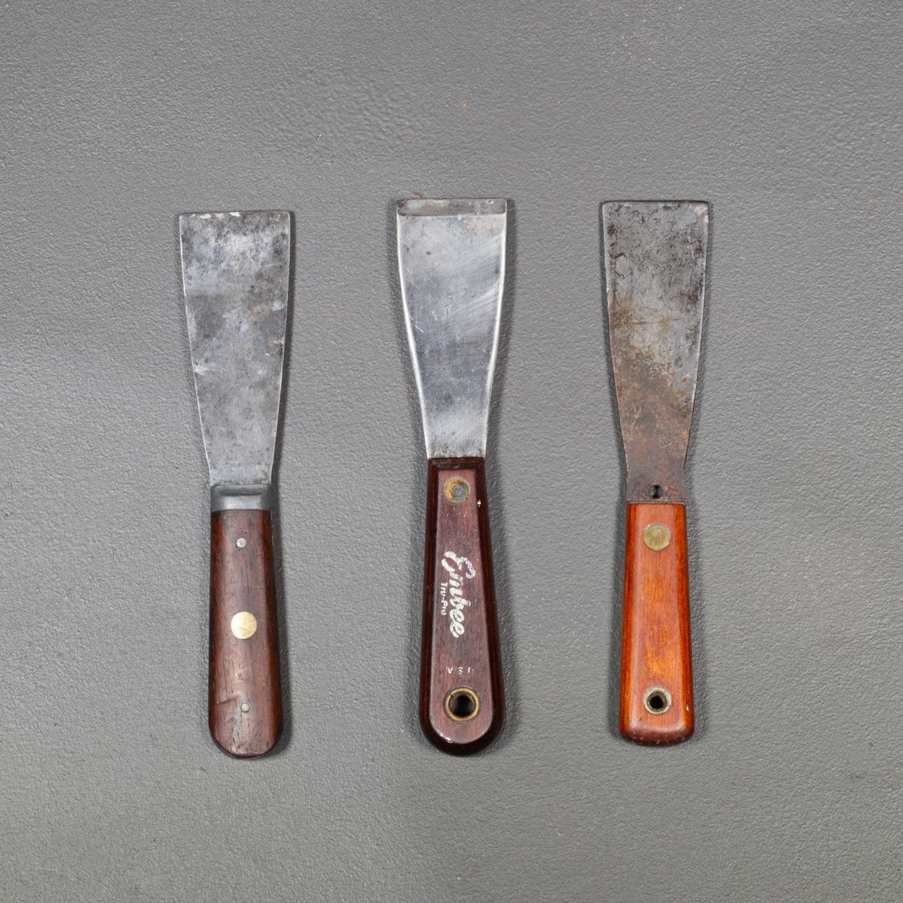 Industrial Antique Rosewood and Mahogany Putty Knives For Sale