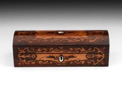 Antique Rosewood Birdseye Maple Jewelry Box